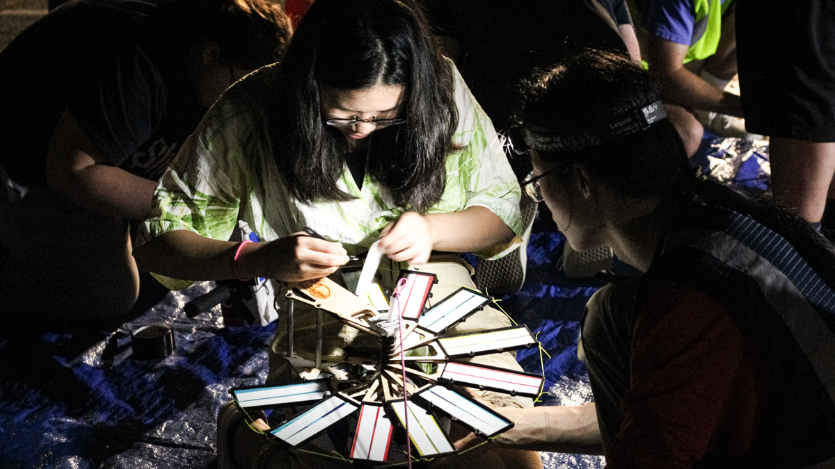 Takeuchi making final adjustments to her payload, CATITO