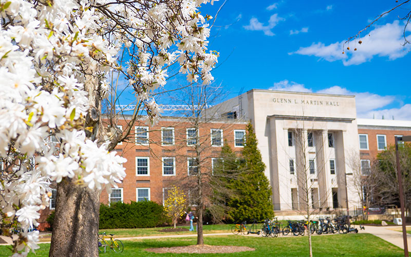 Martin hall in spring